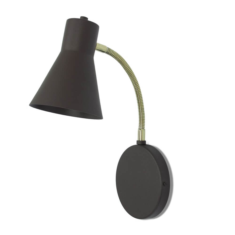 Luminária de Parede Arandela com Flexível Amélia Marrom Cortem