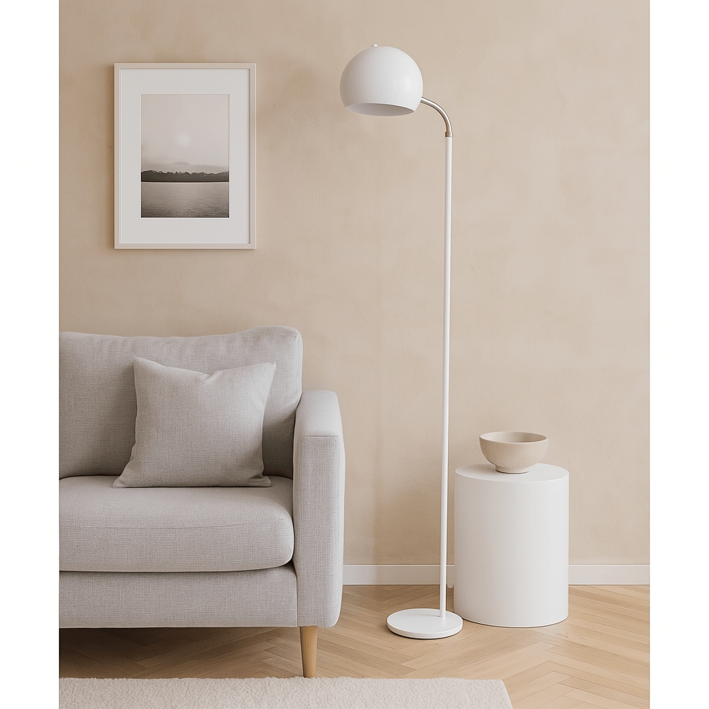 Luminária de Piso Chão Articulada Gardner Branca