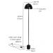Luminária de Piso Chão Komaco Slim Preto