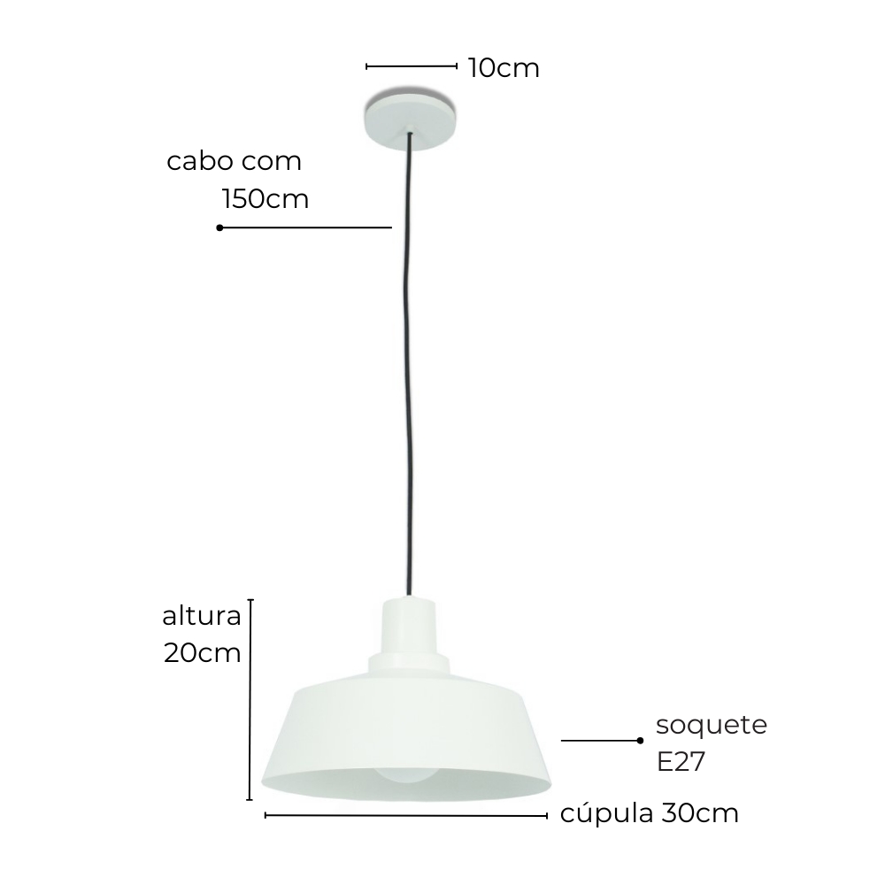 Luminária de Teto Pendente Dandara Marrom Cortem