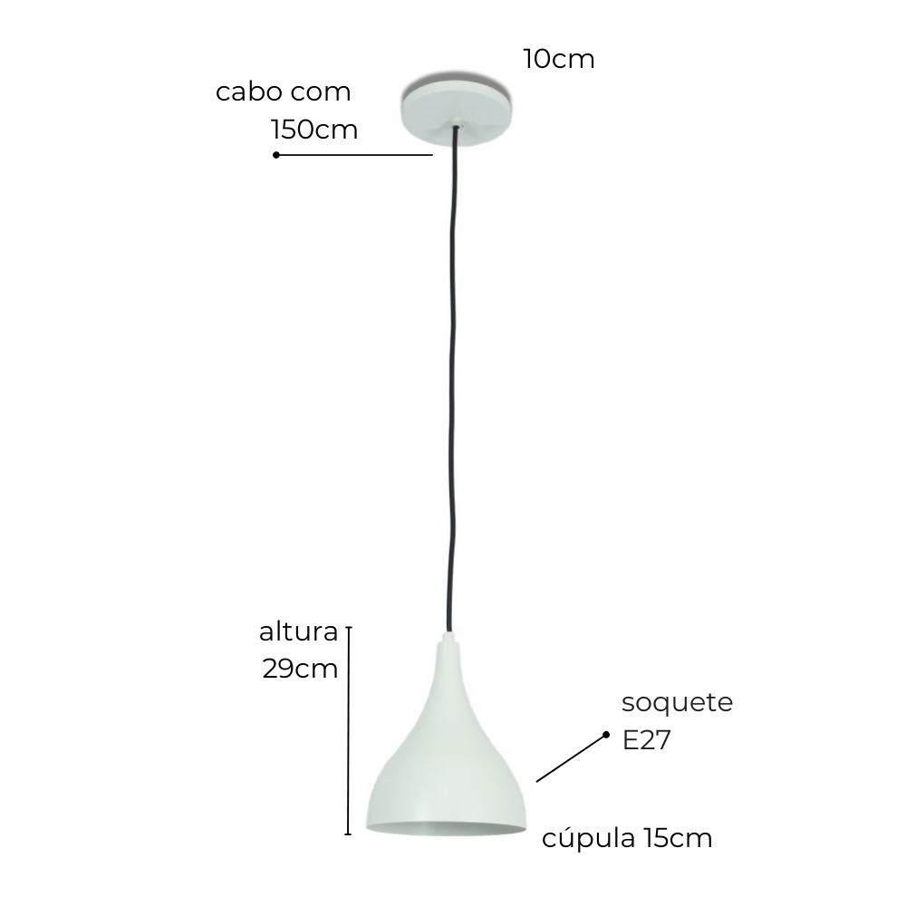 Luminária de Teto Pendente Joana Marrom Cortem