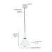 Luminária de Teto Pendente Nísia Cone Branco