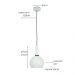 Luminária de Teto Pendente Nísia Esfera 20 Branco