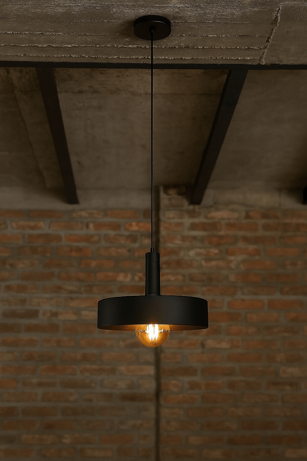 Luminária de Teto Pendente Nísia Retrô Preto