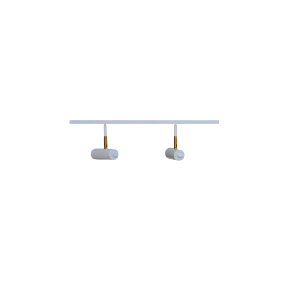 Trilho de Teto com 2 Spots Amaya Branco 50cm