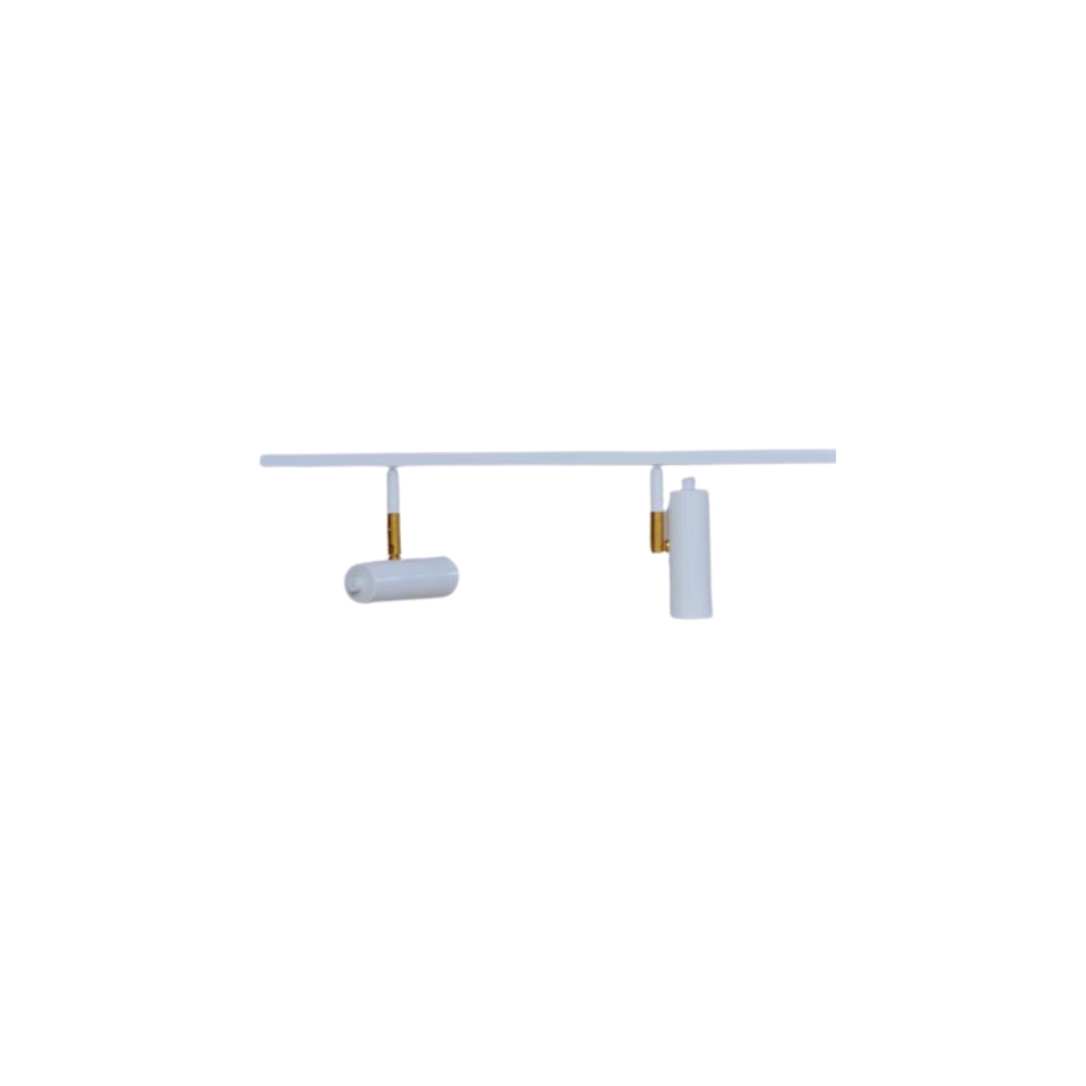 Trilho de Teto com 2 Spots Amaya Branco 50cm