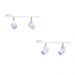Trilho de Teto com 2 Spots Becker Branco 50cm