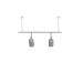 Trilho de Teto com 2 Spots Ewa Branco com Extensor 50cm