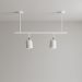 Trilho de Teto com 2 Spots Ewa Branco com Extensor 50cm