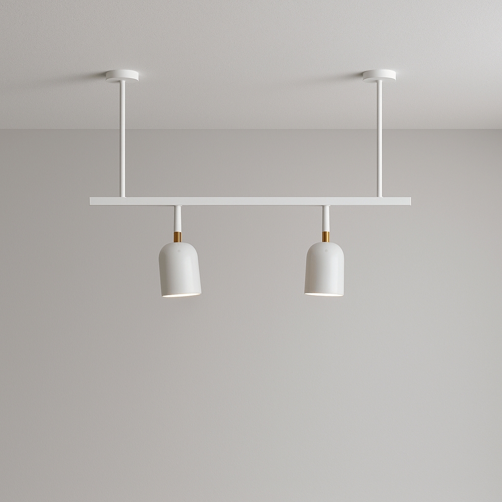 Trilho de Teto com 2 Spots Ewa Branco com Extensor 50cm