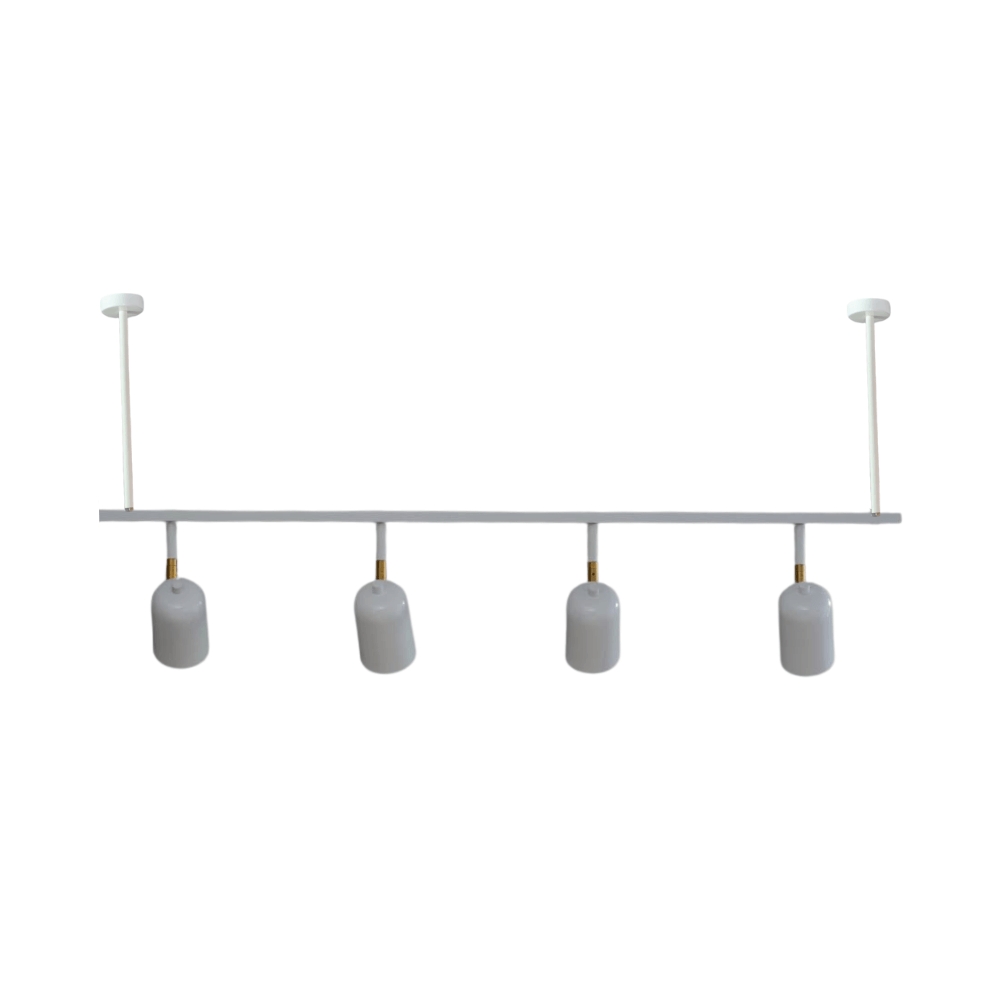 Trilho de Teto com 4 Spots Ewa Branco com Extensor 1 metro