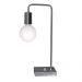 Abajur - Luminária de Mesa estilo retrô - Ideal para quarto mesa de cabeceira, escritório, home office - Alumínio Escovado
