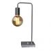 Abajur - Luminária de Mesa estilo retrô - Ideal para quarto mesa de cabeceira, escritório, home office - Alumínio Escovado