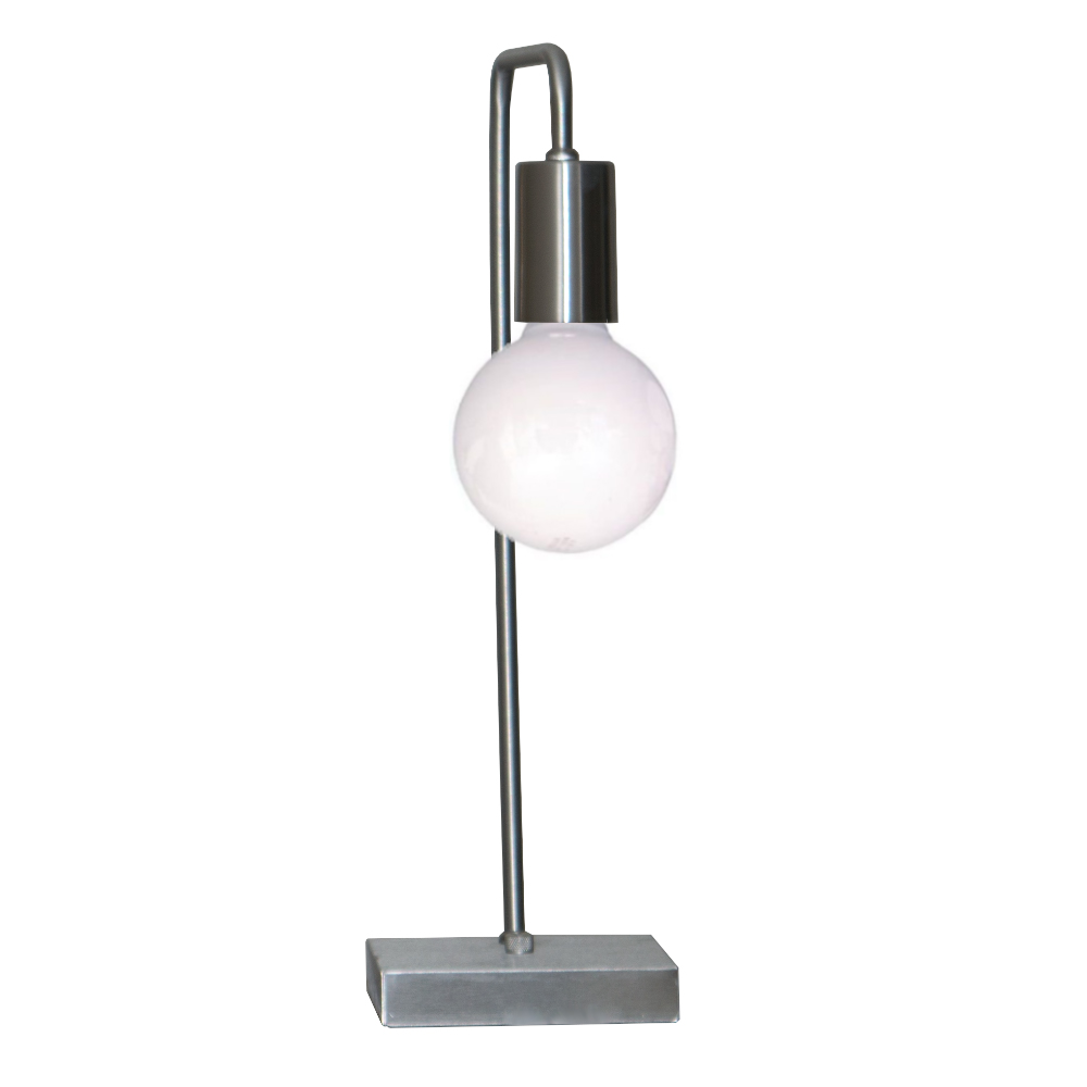 Abajur - Luminária de Mesa estilo retrô - Ideal para quarto mesa de cabeceira, escritório, home office - Alumínio Escovado