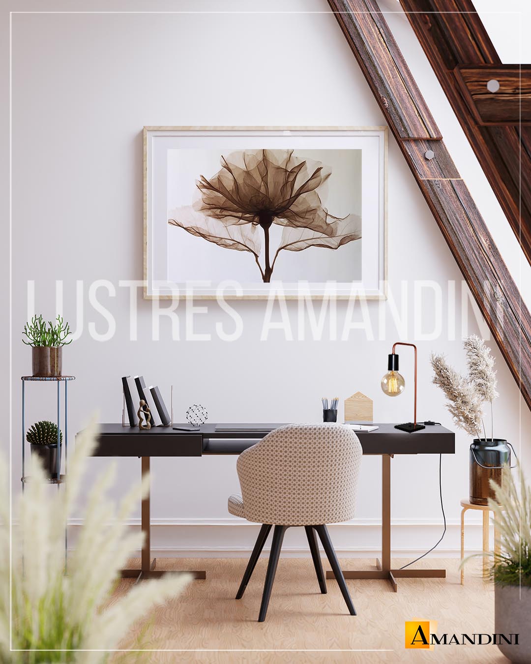 Abajur - Luminária de Mesa estilo retrô - Ideal para quarto mesa de cabeceira, escritório, home office - Alumínio Escovado