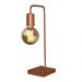 Abajur - Luminária de Mesa estilo retrô - Ideal para quarto mesa de cabeceira, escritório, home office - Cobre