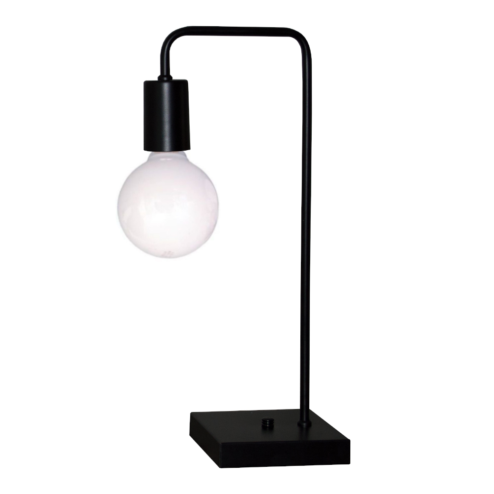 Abajur - Luminária de Mesa estilo retrô - Ideal para quarto mesa de cabeceira, escritório, home office - Preto