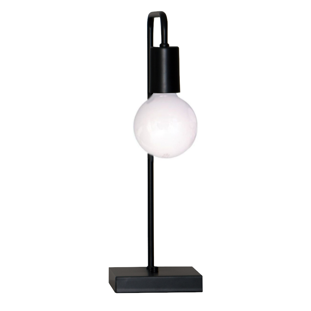 Abajur - Luminária de Mesa estilo retrô - Ideal para quarto mesa de cabeceira, escritório, home office - Preto