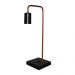 Abajur - Luminária de Mesa estilo retrô - Ideal para quarto mesa de cabeceira, escritório, home office - Preto com Cobre