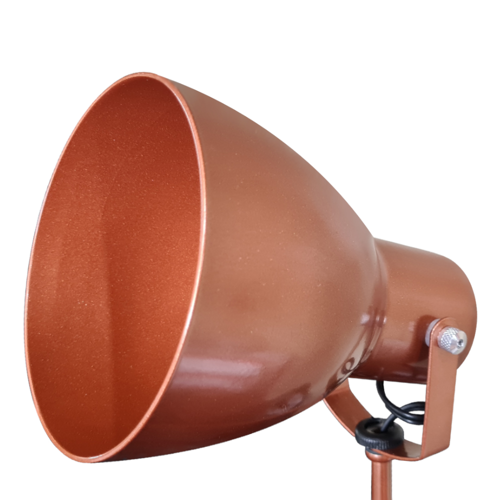 Coluna De Luz - Luminária De Chão Articulada Gira 360 Graus - Cor Cobre