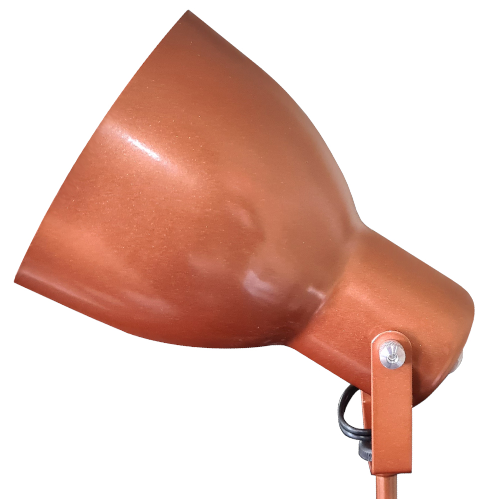 Coluna De Luz - Luminária De Chão Articulada Gira 360 Graus - Cor Cobre