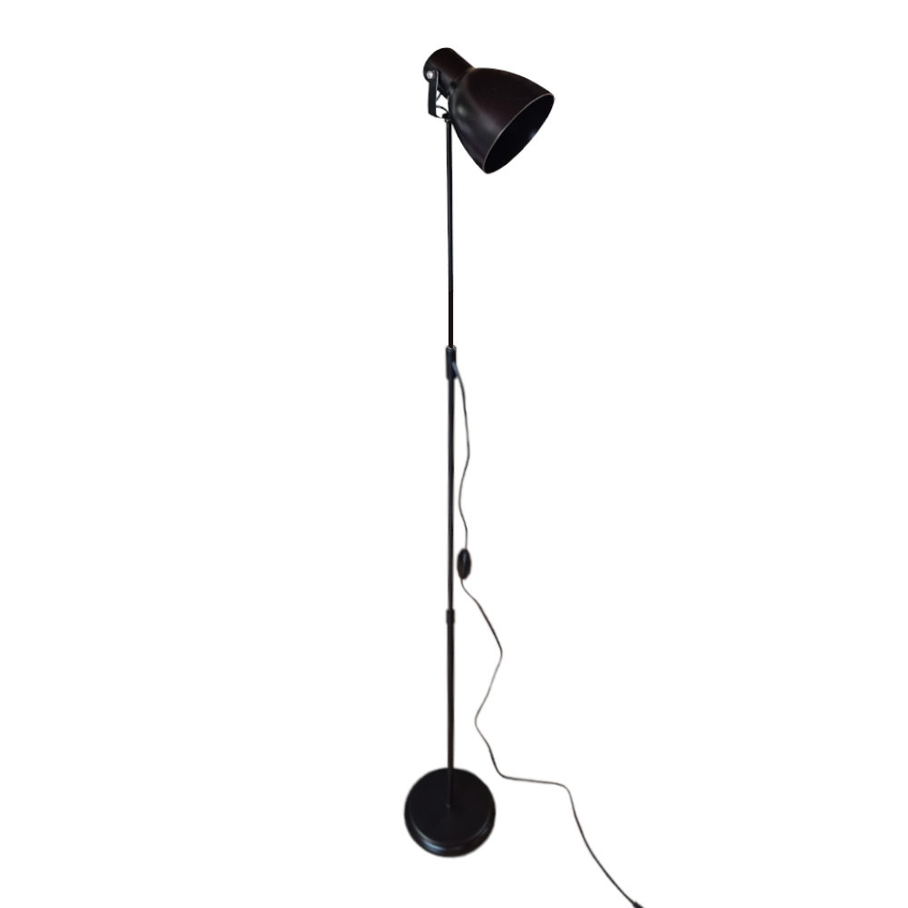 Coluna De Luz - Luminária De Chão Articulada Gira 360 Graus - Cor Preto