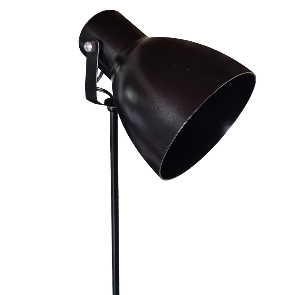 Coluna De Luz - Luminária De Chão Articulada Gira 360 Graus - Cor Preto