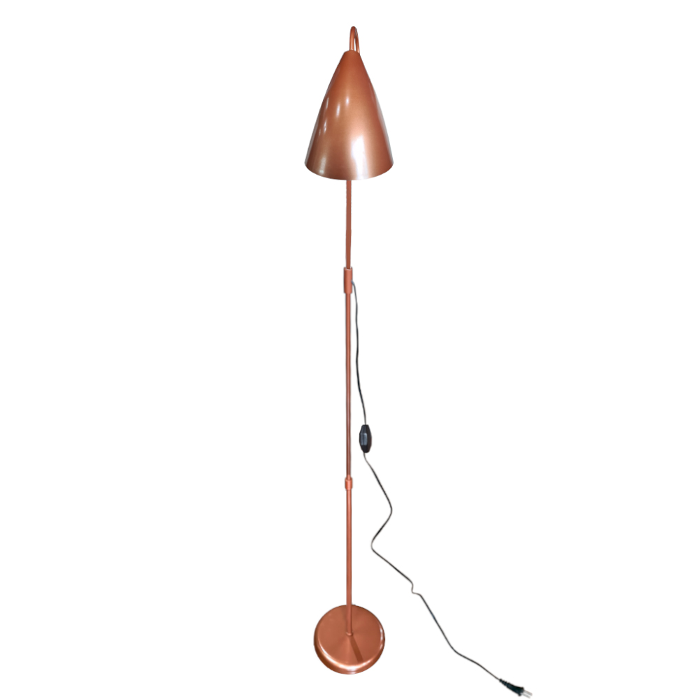 Luminária De Chão - Coluna de iluminação Com Haste Fixa na cor Cobre
