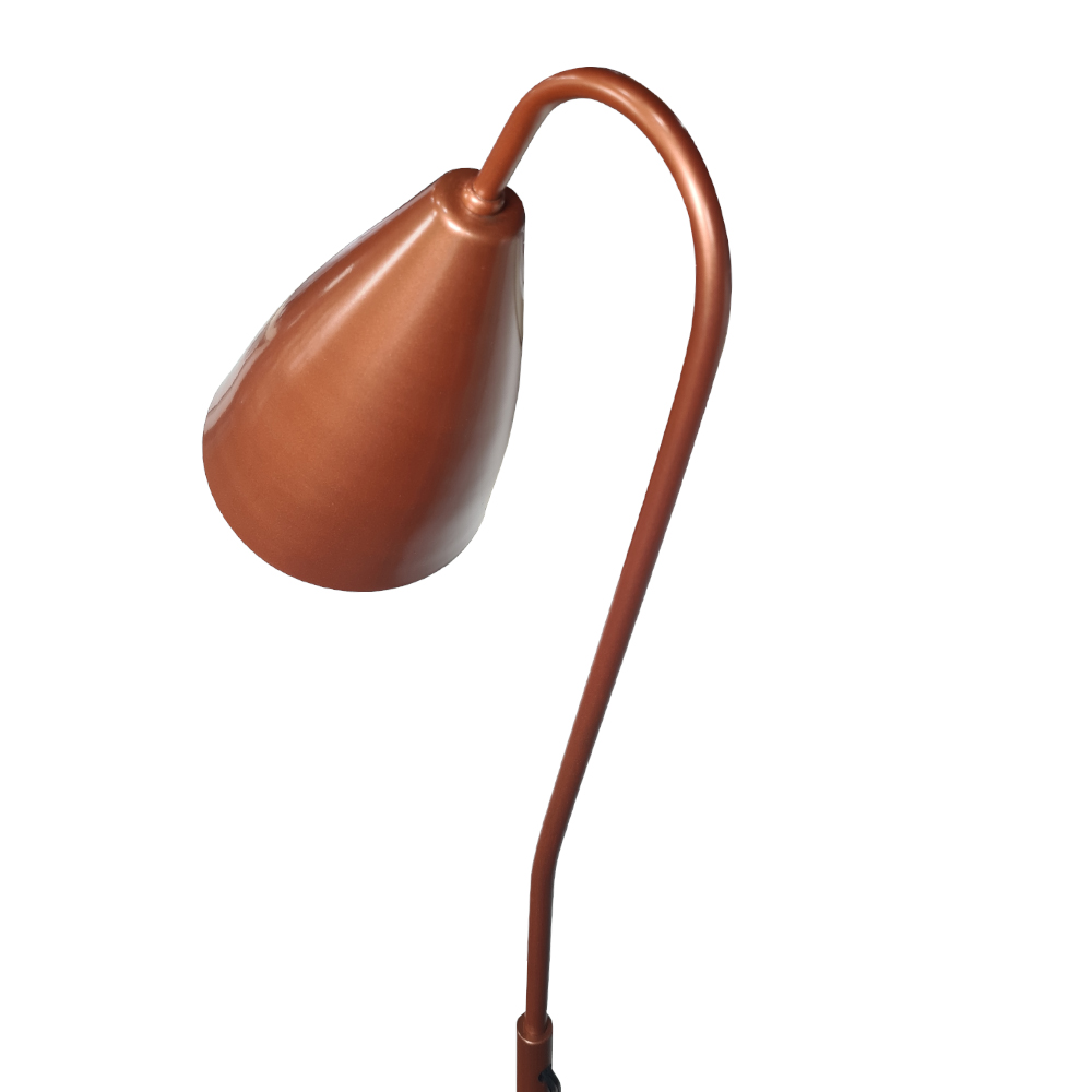Luminária De Chão - Coluna de iluminação Com Haste Fixa na cor Cobre