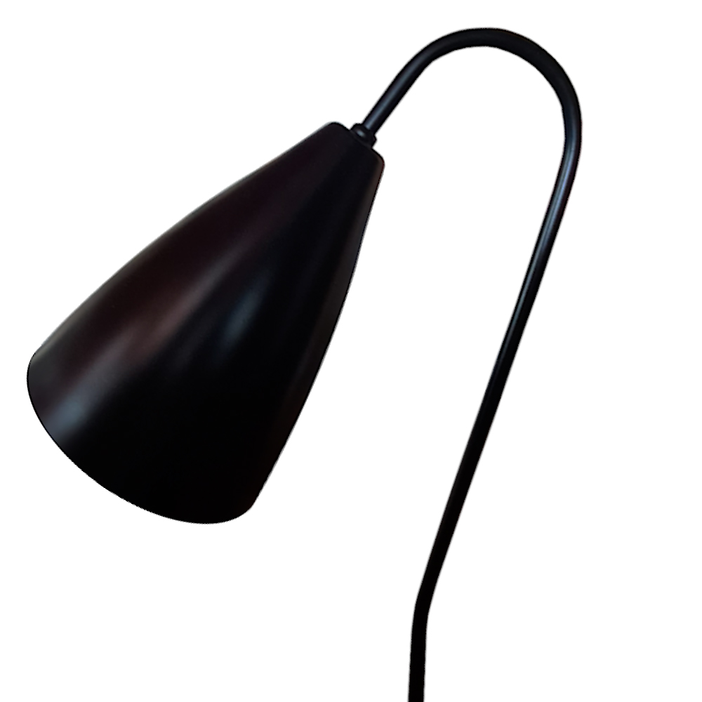Luminária De Chão - Coluna de iluminação Com Haste Fixa na cor Preto
