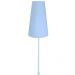 Luminária De Chão Com Cúpula De Tecido Cone - Coluna De Luz - Base Branco Cúpula Branco