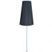Luminária De Chão Com Cúpula De Tecido Cone - Coluna De Luz - Base Branco Cúpula Preto