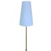 Luminária De Chão Com Cúpula De Tecido Cone - Coluna De Luz - Base Cobre Cúpula Branco