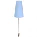 Luminária De Chão Com Cúpula De Tecido Cone - Coluna De Luz - Base Preto Cúpula  Branca