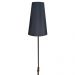 Luminária De Chão Com Cúpula De Tecido Cone - Coluna De Luz - Base Preto Cúpula Preto