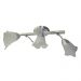 Lustre Luminária Arandela de Teto com 03 hastes e 03 vidros Modelo Tulipa - Para 03 lâmpadas Padrão E27 Bivolt 110v / 220v
