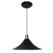 Lustre Luminária Pendente Modelo Chapéu na cor Preto Com Cobre - Ideal para Mesa De Jantar, Sinuca, Sala, Quarto