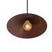 Lustre Luminária Pendente Modelo Chapéu na cor Preto Com Cobre - Ideal para Mesa De Jantar, Sinuca, Sala, Quarto