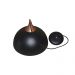 Lustre Luminária Pendente Modelo Meia Bola Na Cor Preto Cobre - Ideal Para Mesa De Jantar, Mesa De Bilhar, Sala, Quarto