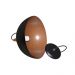 Lustre Luminária Pendente Modelo Meia Bola Na Cor Preto Cobre - Ideal Para Mesa De Jantar, Mesa De Bilhar, Sala, Quarto