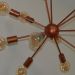 Lustre Luminária Pendente com 12 Hastes Modelo Sputinik - Ideal para Mesa Jantar, Sala, Quarto - Cor Cobre