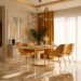 Lustre Luminária Pendente com 12 Hastes Modelo Sputinik - Ideal para Mesa Jantar, Sala, Quarto - Cor Cobre