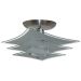 Lustre Luminária Plafon Japonês com 03 Vidros na cor Branco (Fosco) Ideal para Sala, Quarto, Cozinha, Banheiro - 30cm