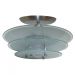 Lustre Luminária Plafon Redondo com 03 Vidros na cor Branco (Fosco) Ideal para Sala, Quarto, Cozinha, Banheiro - 30cm
