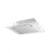 Lustre Luminária Plafon de Vidro Fosco sobrepor para 02 Lâmpadas Quadrado 30cm - Ideal para Sala, Quarto, Cozinha, Banheiro, Lavanderia, Quintal