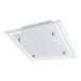 Lustre Luminária Plafon de Vidro Fosco sobrepor para 02 Lâmpadas Quadrado 30cm - Ideal para Sala, Quarto, Cozinha, Banheiro, Lavanderia, Quintal