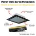 Lustre Luminária Plafon de Vidro Preto sobrepor para 02 Lâmpadas Quadrado 30cm - Ideal para Sala, Quarto, Cozinha, Banheiro, Lavanderia, Quintal