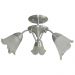 Lustre Luminária de Teto com 03 hastes e 03 tulipas de vidro - Para 03 lâmpadas Padrão E27 Bivolt 110v / 220v