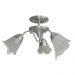 Lustre Luminária de Teto com 03 hastes e 03 tulipas de vidro - Para 03 lâmpadas Padrão E27 Bivolt 110v / 220v