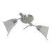 Lustre Luminária no trilho de teto com 02 hastes com 02 vidros Tulipa - Para 02 lâmpadas Padrão E27 Bivolt 110v / 220v